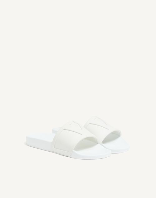 Valentino Garavani - Coolside Rubber Slide Sandal - White - Man - Sandals