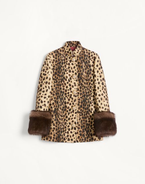 Valentino - Jaguar Spots Printed Wool Cloth Caban - Animal Print - Woman - Jackets And Blazers