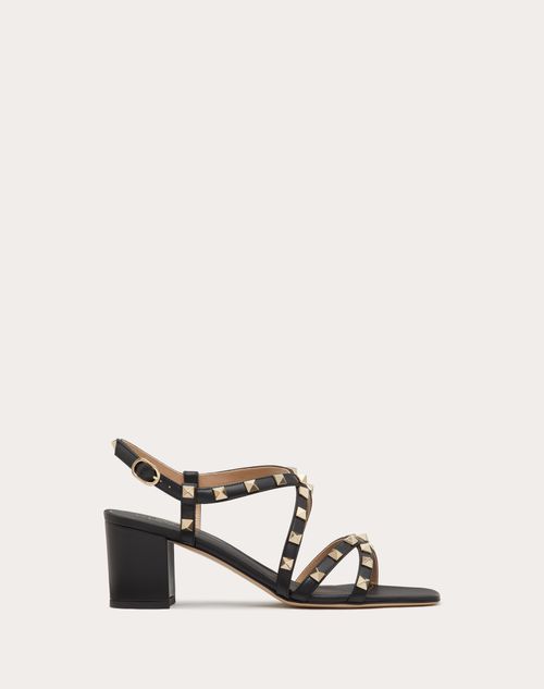 Sandales Brides Rockstud Talon 60 mm pour Femme en Noir