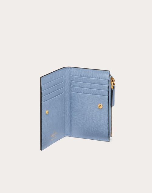 Vlogo Signature Grainy Calfskin Cardholder Wth Zipper for Vlogo Signature Grainy Calfskin Cardholder Wth Zipper for