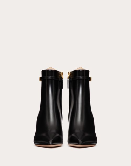 Valentino Garavani - Valentino Garavani Tan-go Ankle Boot In Calfskin Leather 70 Mm - Black - Woman - Boots