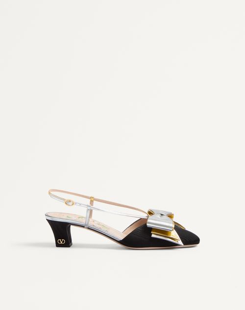 Bowow Slingback Pumps In Moirè Fabric 45Mm — WS0LB6QLJ_R1V