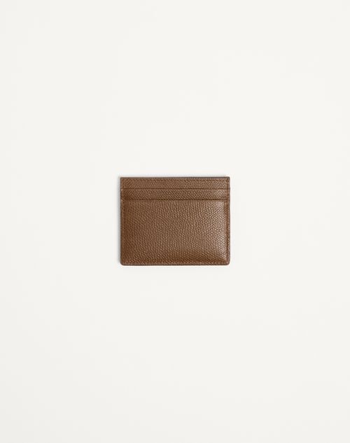 Valentino Garavani - Valentino Garavani Vlogo Signature Card Holder In Denim With Floral Embroidery - Denim - Woman - Wallets And Small Leather Goods