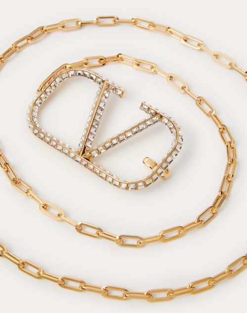【VALENTINO】チェーンベルト ロゴ ゴールド ブランド アクセサリー Vロゴ シグネチャー チェーンベルト for ウィメンズ インチ