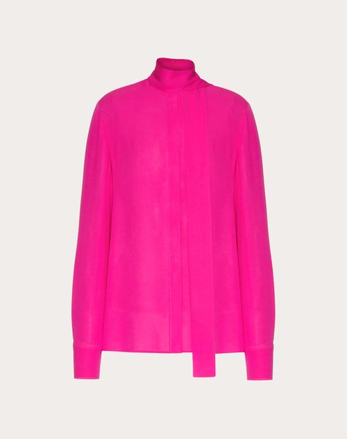 Valentino - Camicia In Georgette - Pink Pp - Donna - Camicie E Top
