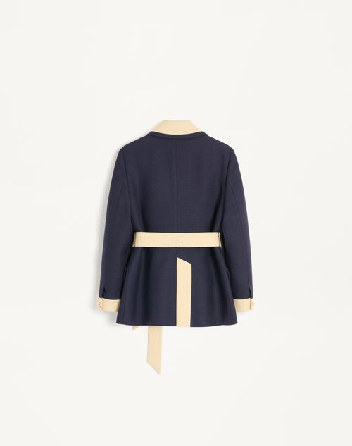 Valentino - Caban - Provence Blue/birch - Woman - Jackets And Blazers