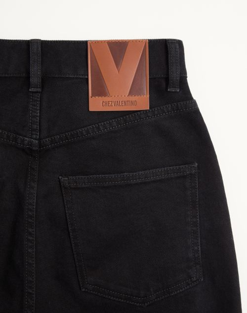 Valentino - Denim Trousers - Black - Woman - Denim