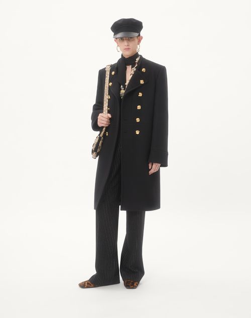 Valentino - Valentino Double-breasted Coat In Double Wool - Black - Man - Coats And Blazers