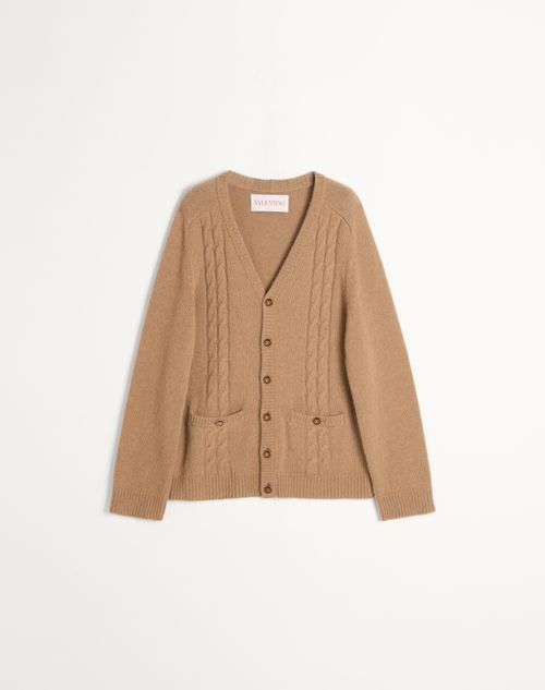 Valentino - Camel Cardigan - Light Camel - Man - Knitwear