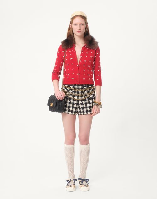 Valentino - Embroidered Cardigan - New Red - Woman - Knitwear