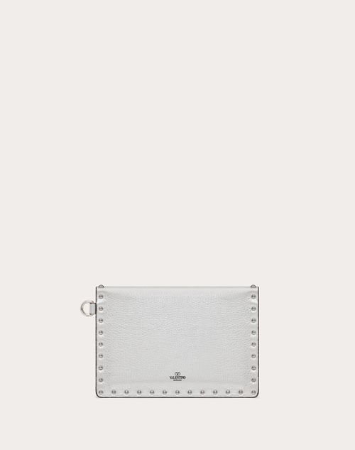 Valentino garavani rockstud leather clutch sale