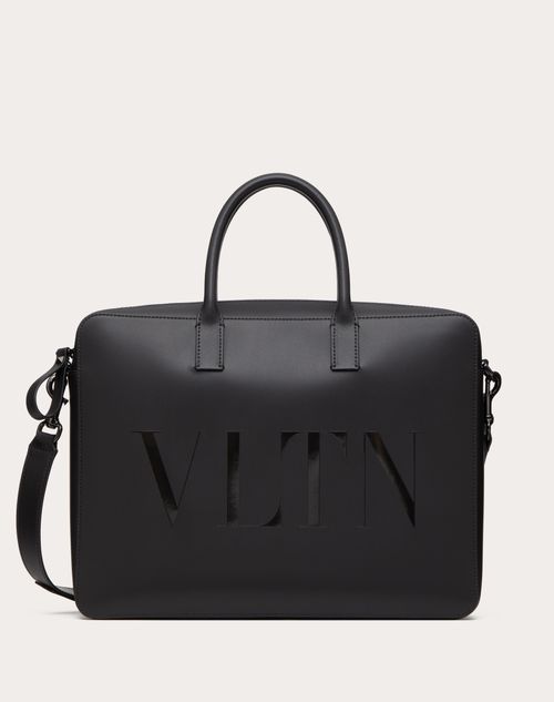 Valentino Garavani - Vltn レザー ワークバッグ - ブラック - メンズ - Vltn - M Bags