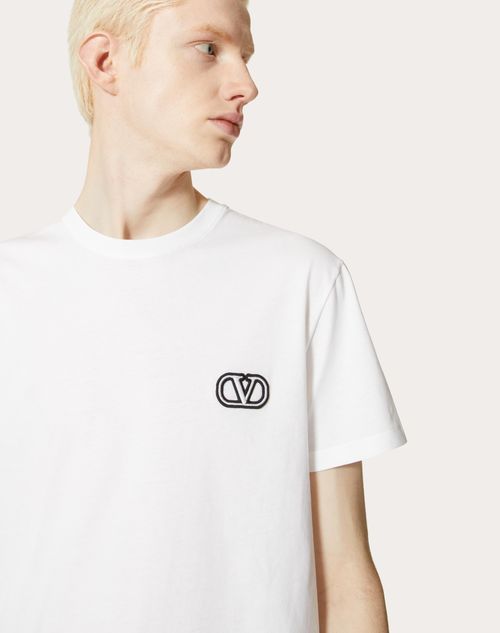 Vロゴ シグネチャーパッチ コットン Tシャツ for メンズ インチ