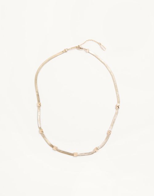 Valentino Garavani - Valentino Rockstud Metal Necklace - Platinum - Woman - Jewelry