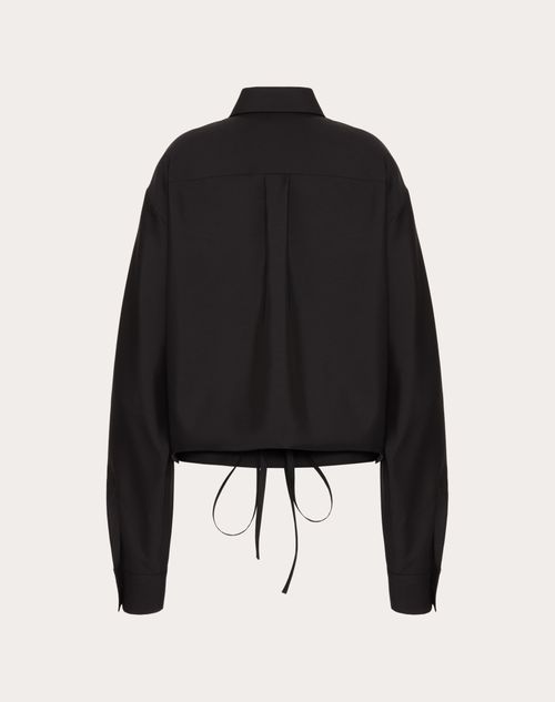 Valentino - Techno Light Wool Shirt - Black - Woman - Shirts And Tops