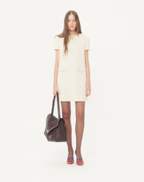 Valentino - Abito Corto Valentino In Tweed Little Square - Vaniglia - Donna - Abiti