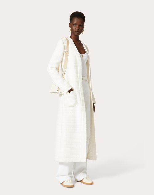 Valentino - Glaze Tweed Coat - Ivory - Woman - Coats And Outerwear
