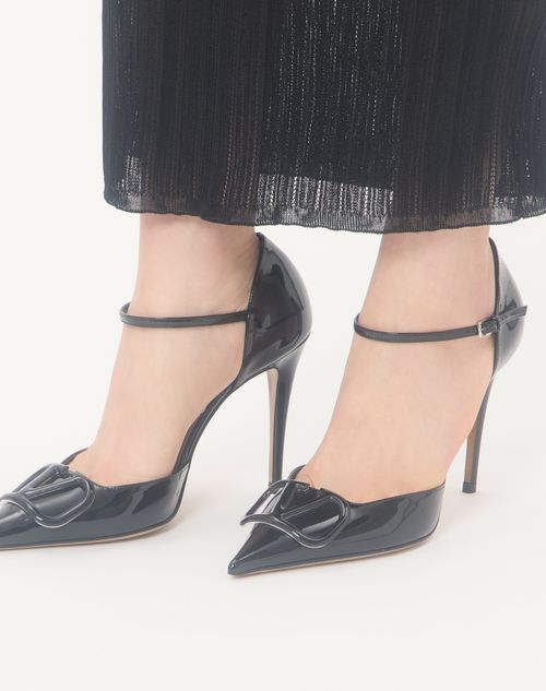 Valentino Garavani - Vlogo Signature D'orsay Patent Leather Pumps 100mm - Black - Woman - Pumps