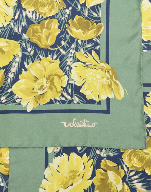 Valentino Garavani - Après L'hiver Poppies Silk Scarf - Green/multicolour - Woman - Soft Accessories