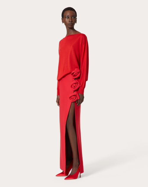 Valentino - Cashmere Silk Jumper - Red - Woman - Knitwear