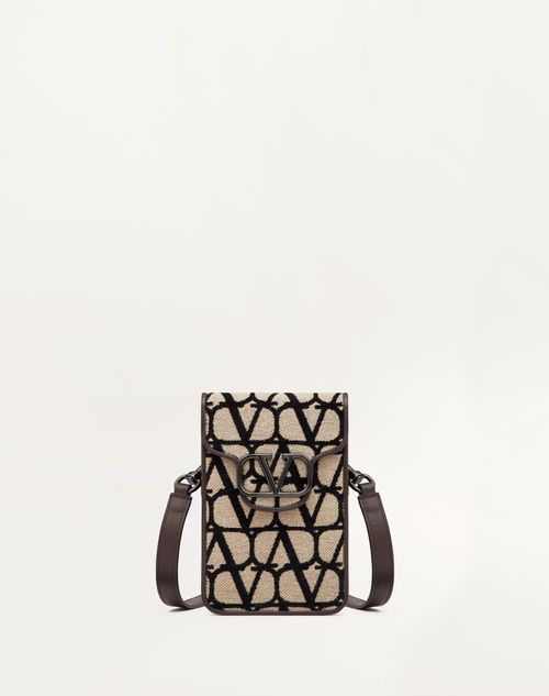 Valentino Garavani - Loco' Toile Iconographe Cross Body Mini Bag - Natural/fondant - Man - Man Bags & Accessories Sale