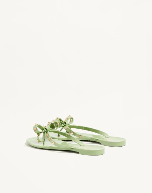 Valentino Garavani - Rockstud Rubber Slipper - Mint - Woman - Slides And Thongs