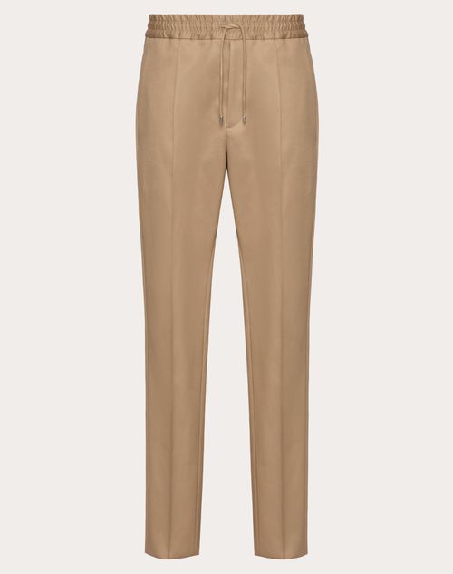 Valentino - Cotton Satin Pants - Beige - Man - Ready To Wear