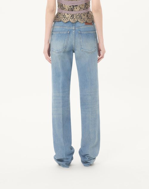 Valentino - Denim Trousers - Denim - Woman - Denim