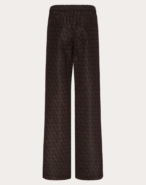 Valentino - Pantalon Cargo En Faille De Soie À Imprimé Toile Iconographe Façon All-over - Ébène/noir - Homme - Shorts Et Pantalons