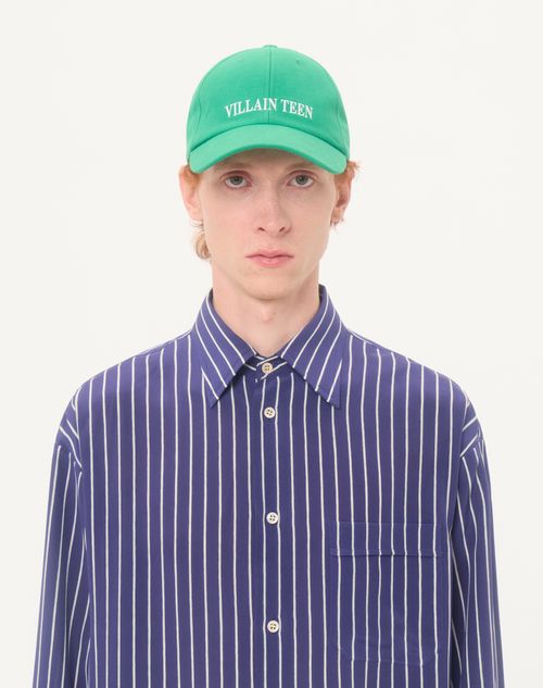 Valentino - Camisa Valentino De Crepé De China De Seda Con Estampado Hypestripe En Toda La Prenda - Añil/marfil - Hombre - Camisas