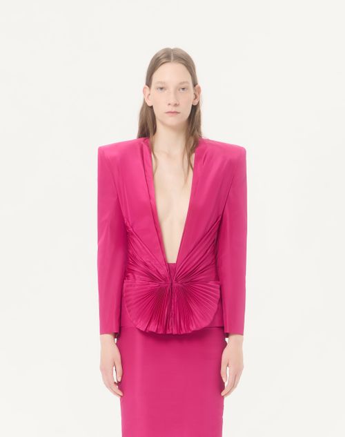 Valentino - Taffeta Jacket - Fuchsia - Woman - Jackets And Blazers