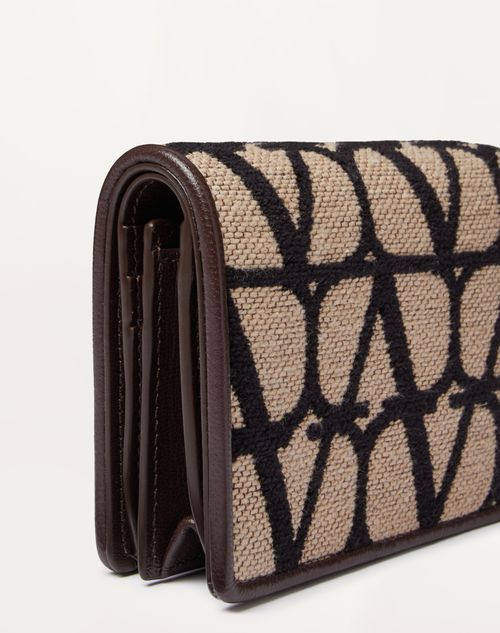 VALENTINO Toile Iconographe Wallet ウォレット 二つ折り財布 Small Toile Iconographe Wallet for Woman in Natural/fondant