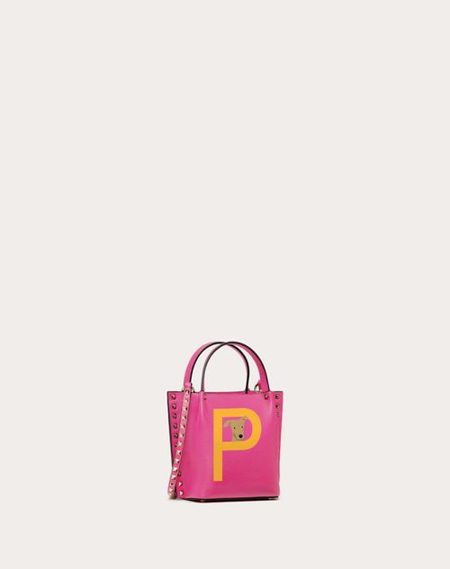 Valentino Garavani - Valentino Garavani Rockstud Pet Small Customizable Shopper - Sheer Fuchsia/sunflower - Woman - Rockstud Pet - Bags