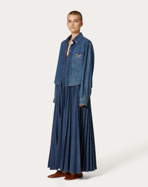 Valentino - Chemise En Denim Chambray - Denim - Femme - Denim