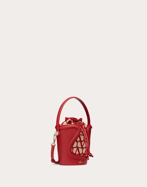 Valentino Garavani - Le Cinquieme Toile Iconographe Bucket Bag - Beige/red - Woman - Toile Iconographe