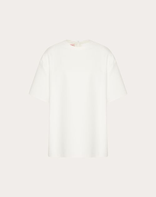 Valentino - Top In Light Double Splittable Gabardine - Bianco - Donna - Camicie E Top