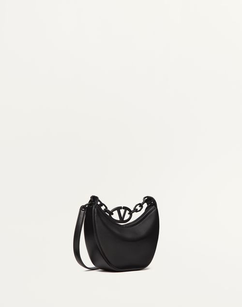 Valentino Garavani - Mini Vlogo Moon Hobo Bag In Nappa Leather With Chain - Black - Woman - Woman Bags & Accessories Sale
