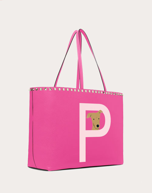 Valentino Garavani - Valentino Garavani Rockstud Pet Customizable Tote Bag - Sheer Fuchsia/rose Quartz - Woman - Rockstud Pet Bags