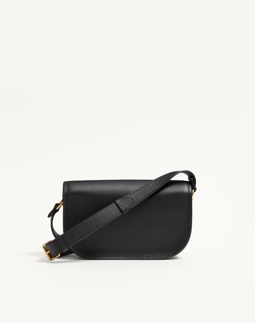 Valentino Garavani - Valentino Garavani Antibes Small Shoulder Bag In Calfskin - Black - Man - Shoulder Bags