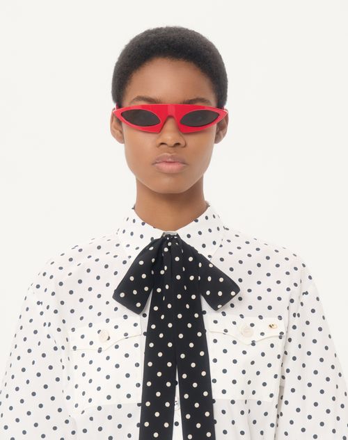 Valentino - Poplin Plusdepois Print Midi Dress - White/ Black - Woman - Dresses