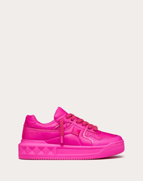 Valentino Garavani - One Stud Xl Nappa Leather Low-top Sneaker - Pink Pp - Man - Shoes