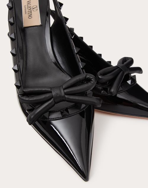 ロックスタッズ ボウ スリングバックパンプス レザー X ロックスタッズ ボウ スリングバックパンプス レザー X