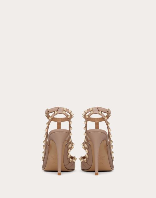 Rockstud Ankle Strap Pump 100 Mm for Woman in Poudre | Valentino US