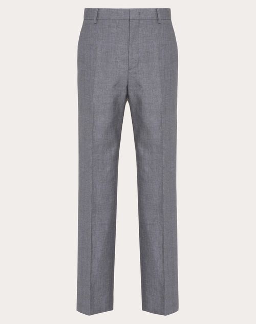 Valentino - Pantalón De Lino - Gris Claro - Hombre - Pantalones Largos Y Cortos