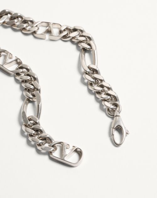 Valentino Garavani - Valentino Garavani Chez Valentino Bracelet In Metal, Enamel And Swarovski® Crystals - Palladium - Man - Jewellery