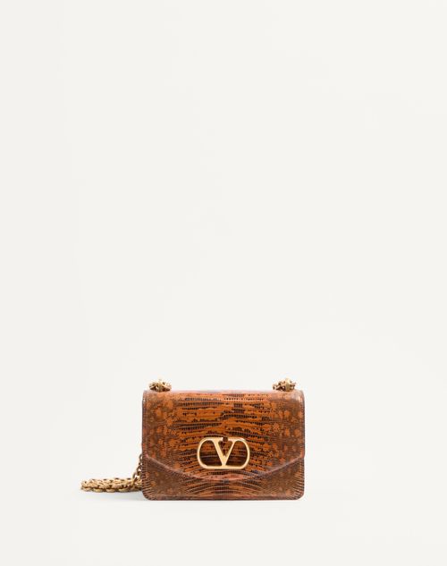 Valentino Garavani - Valentino Garavani Vain Small Shoulder Bag In Tejus - Straw - Woman - Mini Bags