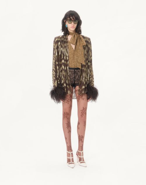 Valentino - Lycra Tights - Brown - Woman - Lingerie