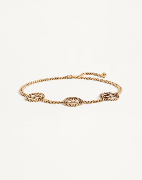 Valentino Garavani - Vlogo Signature Chain Belt - Gold - Woman - Belts