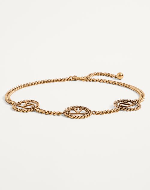 Valentino Garavani - Vlogo Signature Chain Belt - Gold - Woman - Belts