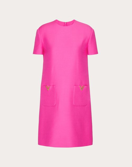 Valentino - Kurzes Crepe Couture Kleid - Pink Pp - Frau - Kleider